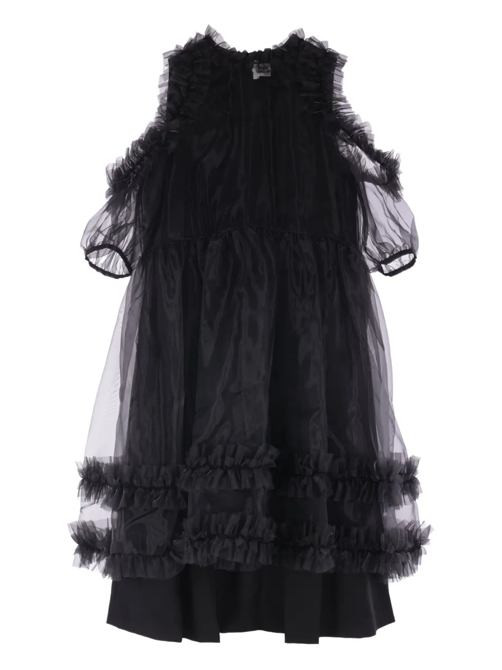 Noir Kei Ninomiya Ruffled Midi Dress In Black