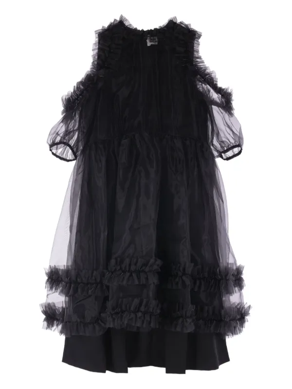 Noir Kei Ninomiya ラッフル ドレス | ブラック | FARFETCH JP