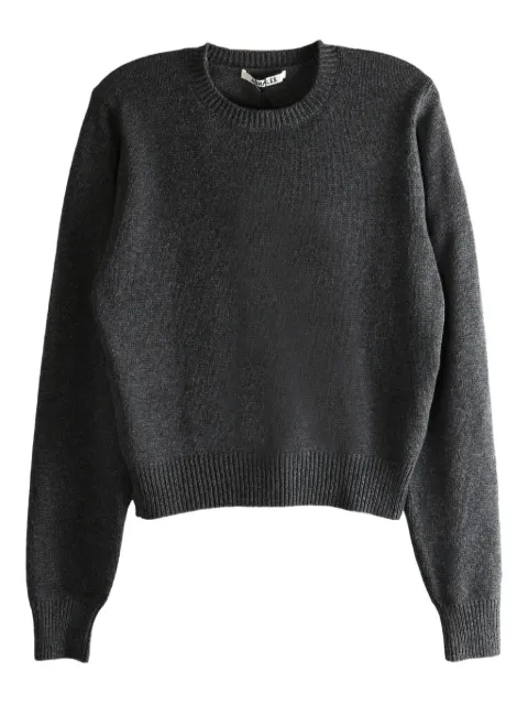 Auralee ribbed-trim sweater
