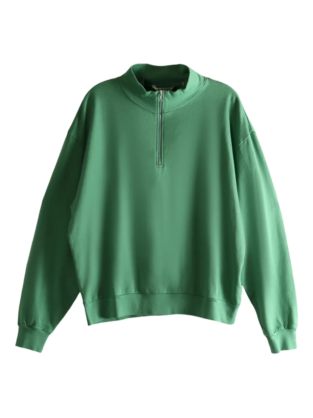 Auralee half-zip sweatshirt | Green | Image 1