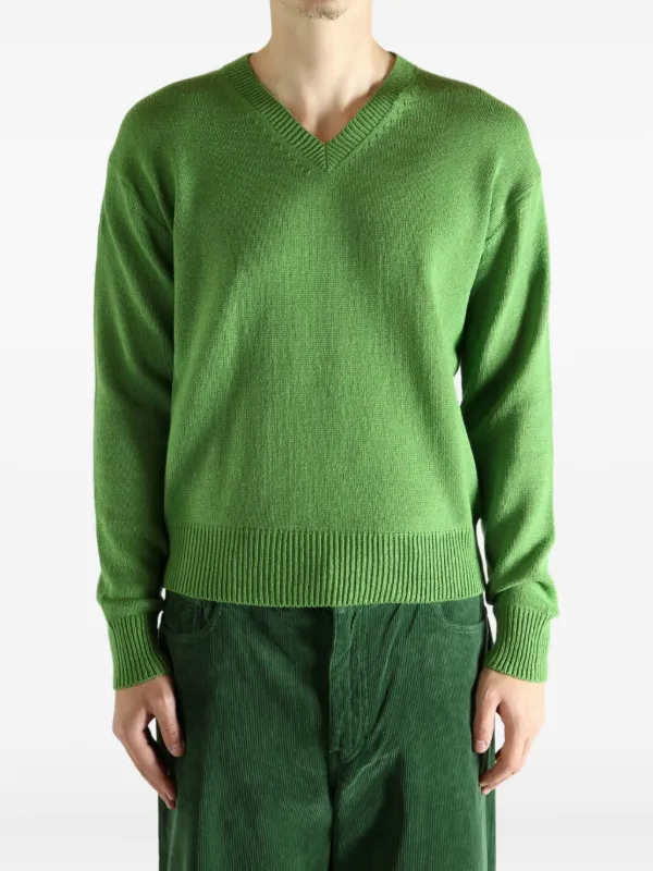 AURALEE グリーン ポロネックニット AURALEE グリーン ポロネックニット AURALEE オーラリー ニット