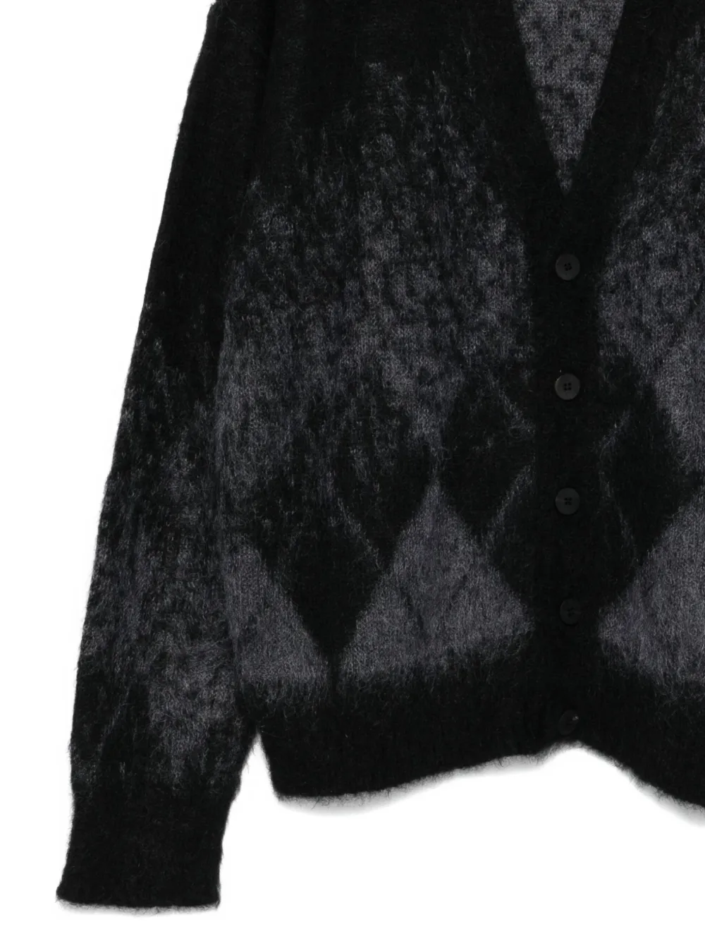 Isabel Benenato Vest met argyle patroon Zwart