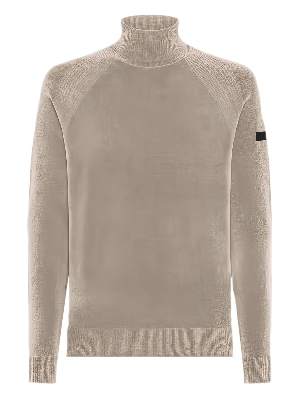 Rrd High-neck Patch-pocket Sweater In Brown