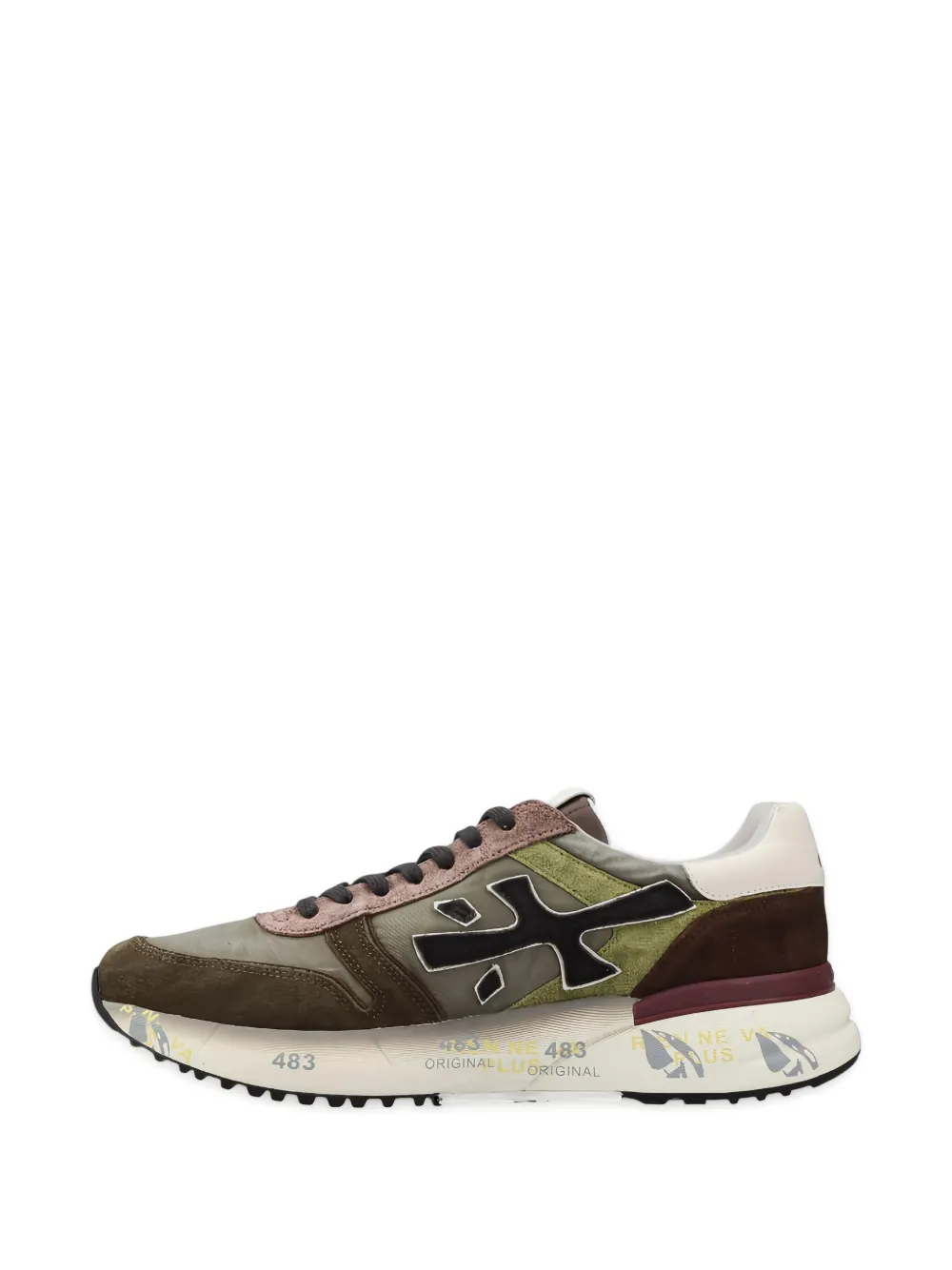 Premiata Mick Suede Leather Panel Sneakers In Multi