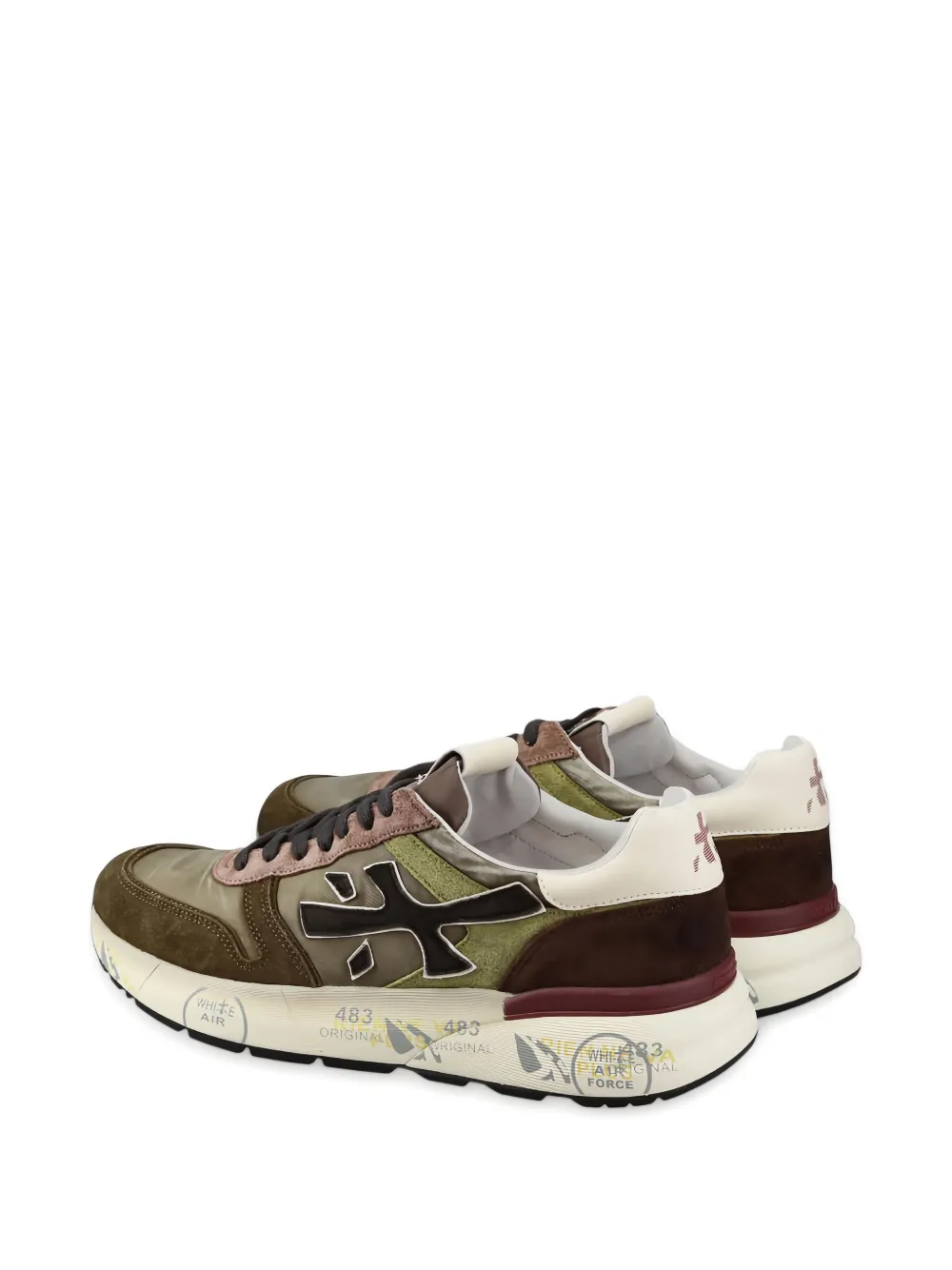 Premiata Mick Suede Leather Panel Sneakers In Multi