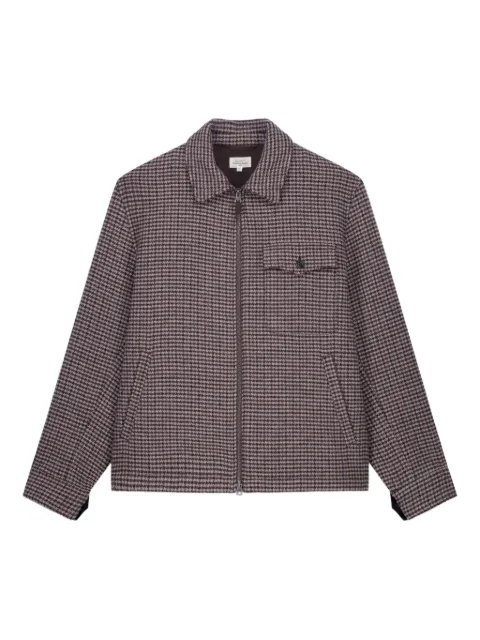 HARTFORD Dandy zipped patterned overshirt
