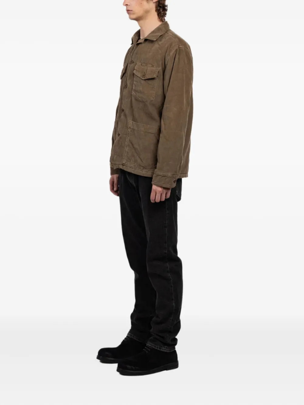 Hartford Button-fastening Shirt Jacket In Brown