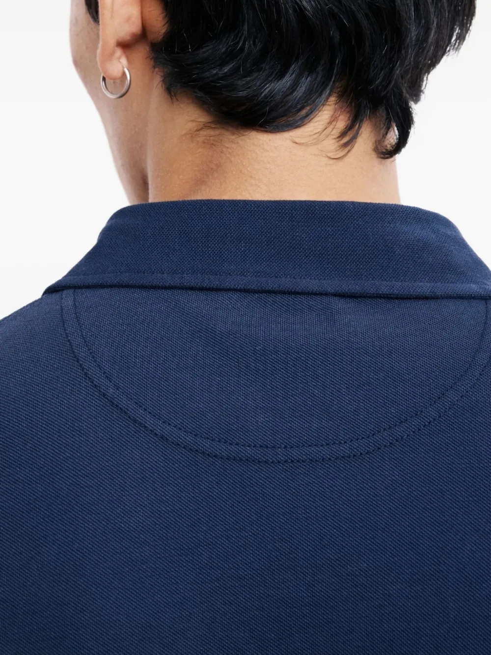 HARTFORD Poloshirt met opgestikte zak en lange mouwen Blauw