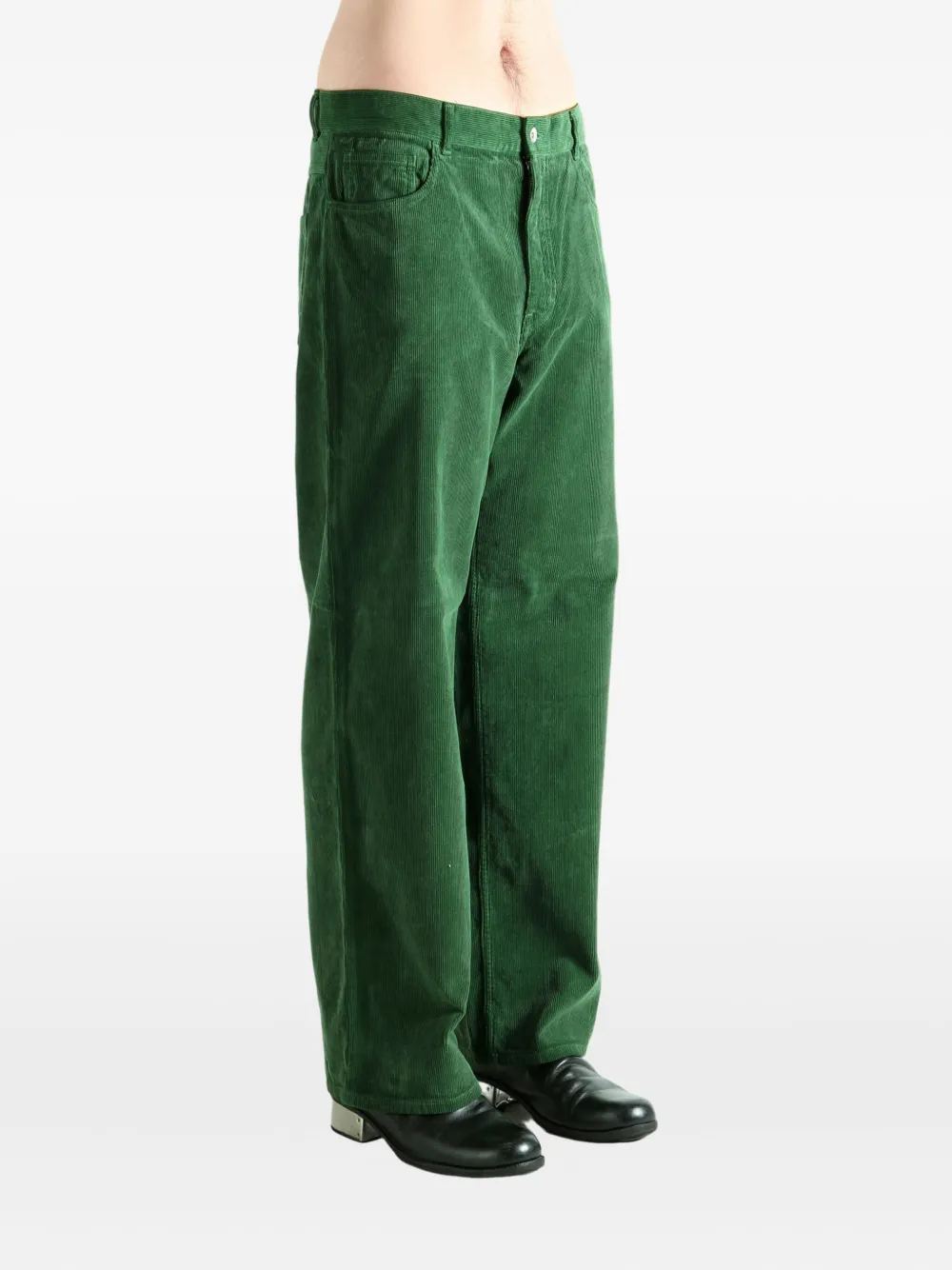 Auralee Ribfluwelen broek Groen