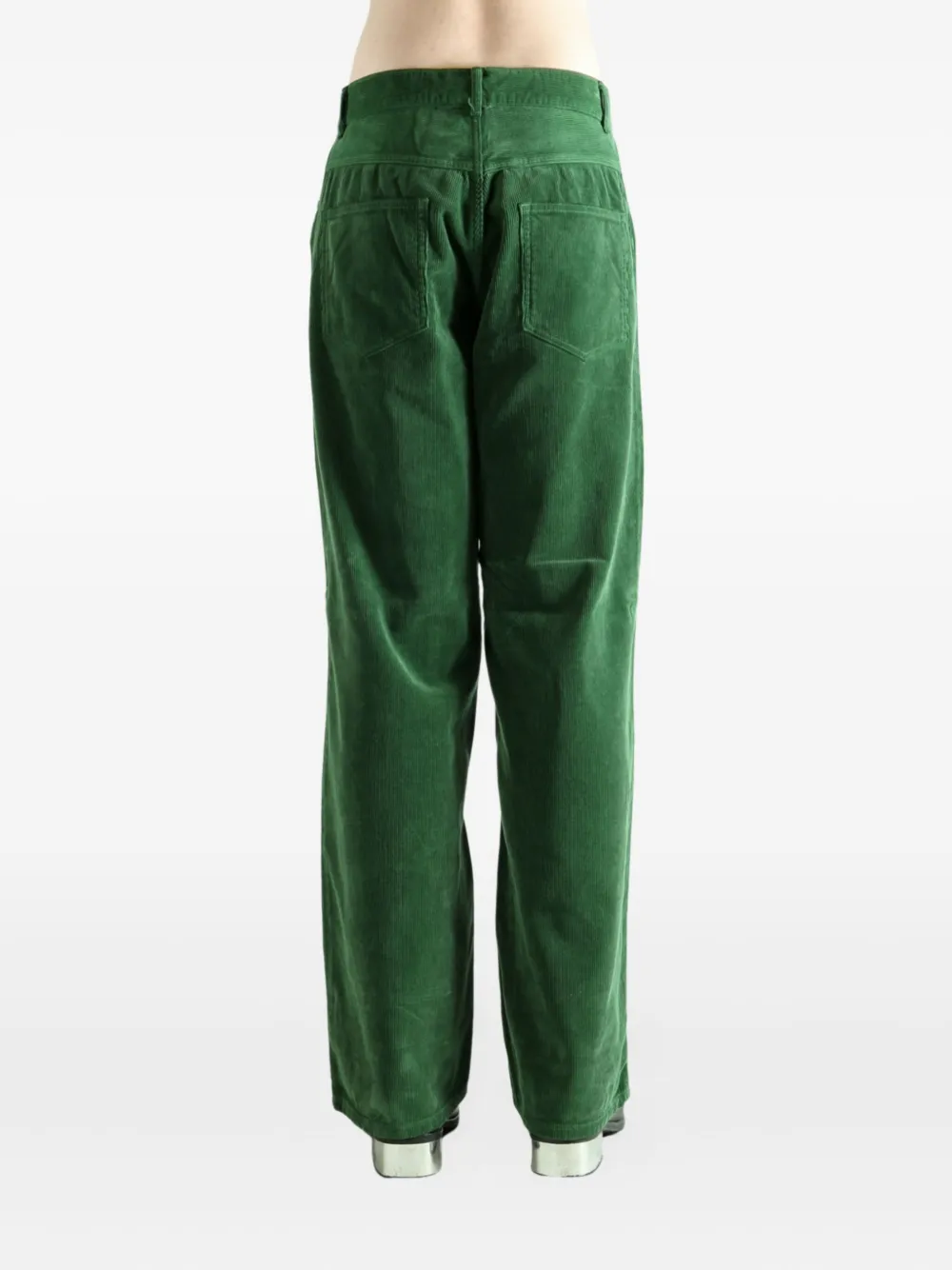Auralee Ribfluwelen broek Groen