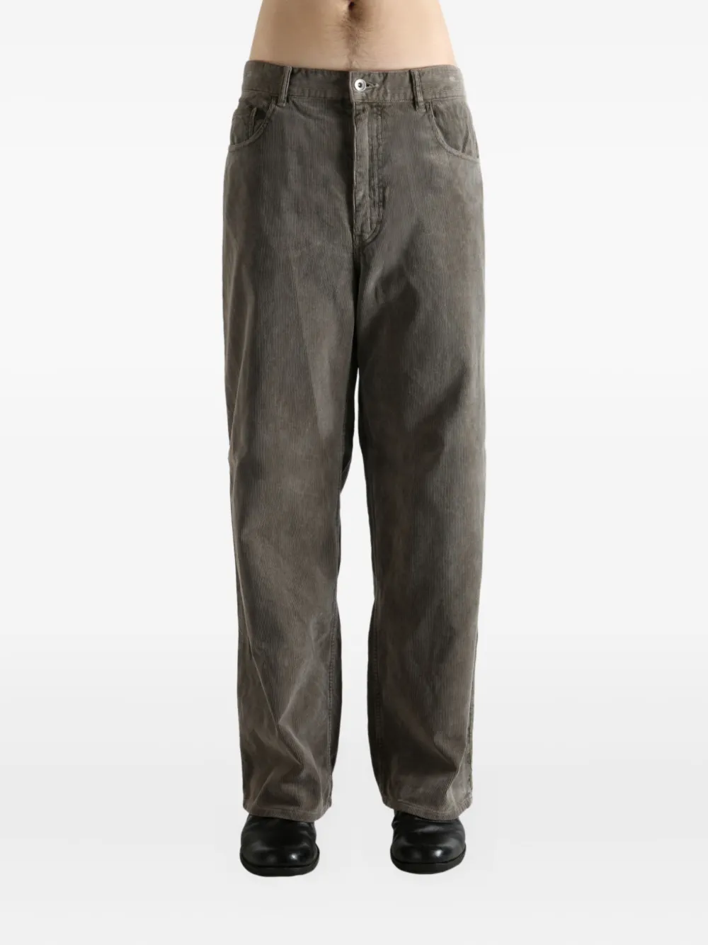 Auralee wide-leg corduroy trousers - Grijs