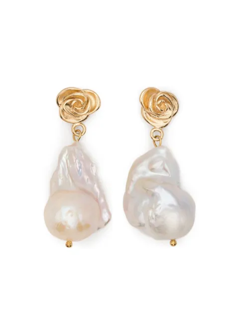 Magda Butrym Rose pearl earrings