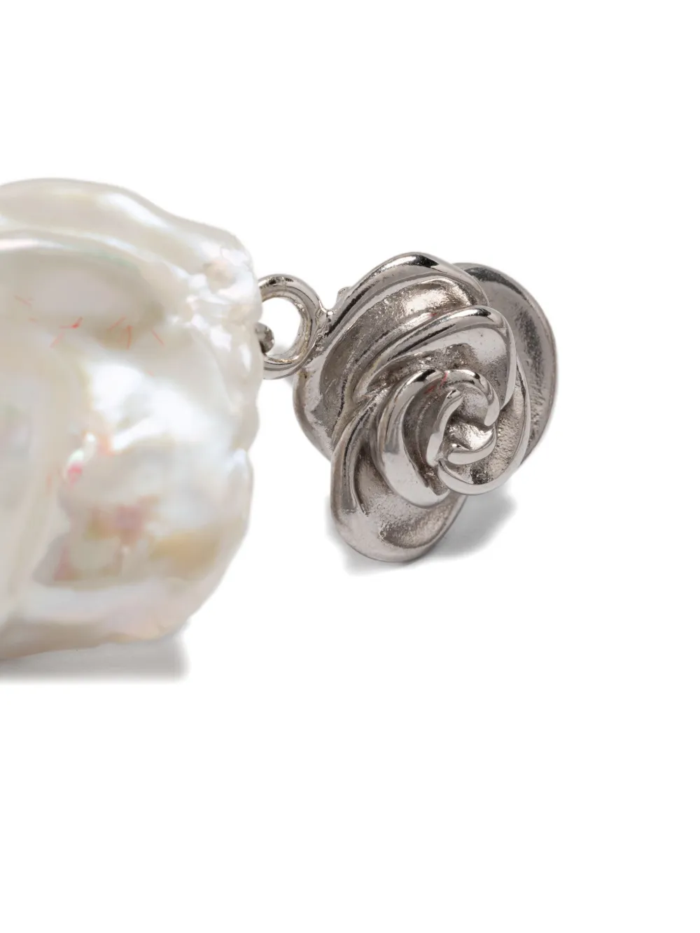 Magda Butrym Rose Pearl Earrings In Brown