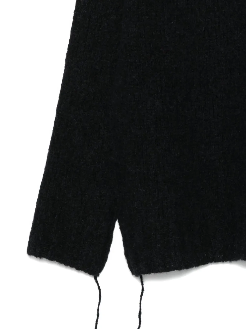 Andrea Ya'aqov Knitted Crewneck Sweater In Black