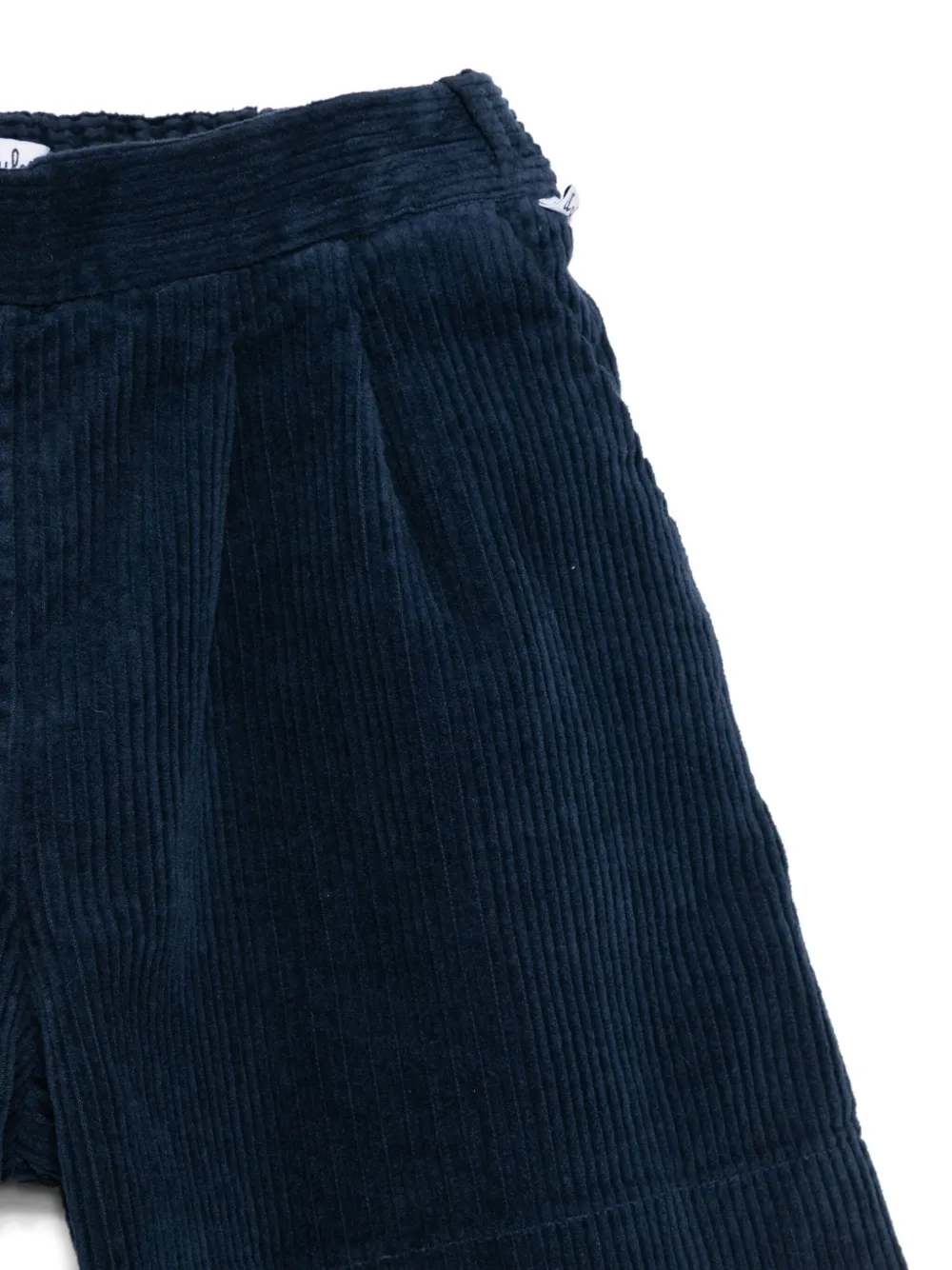 Il Gufo Ribfluwelen shorts Blauw