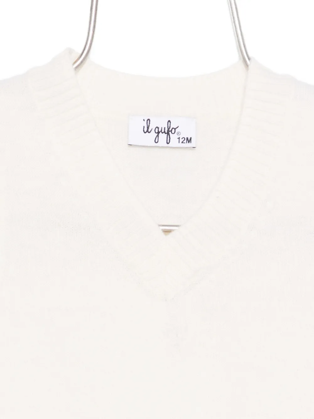 Il Gufo V-neck Sleeveless Sweater In White