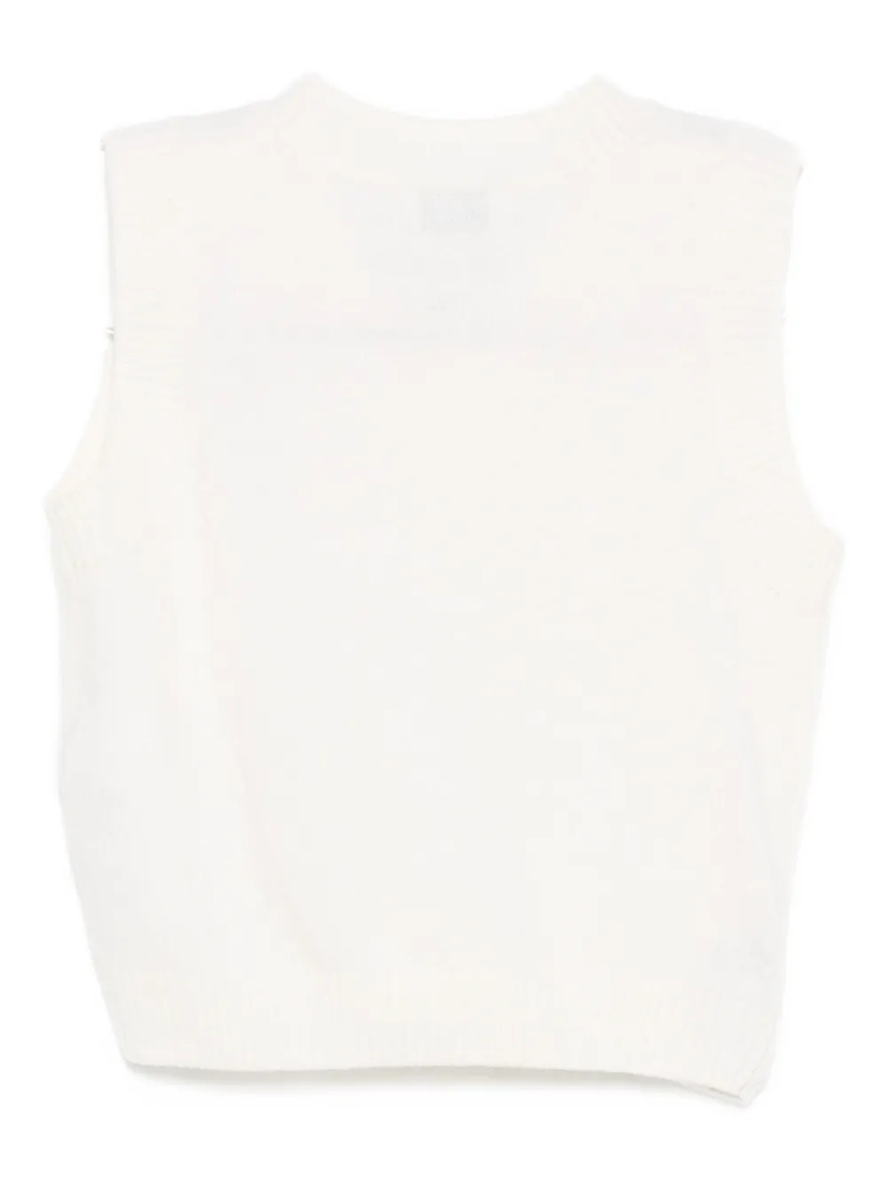 Il Gufo V-neck Sleeveless Sweater In White