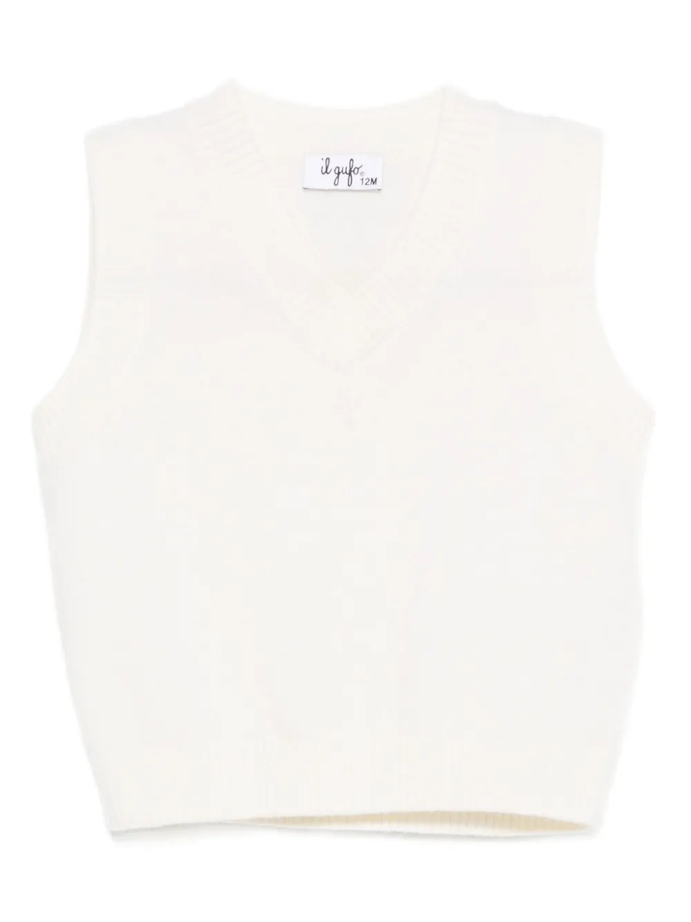 Il Gufo V-neck sleeveless sweater | White | Image 1