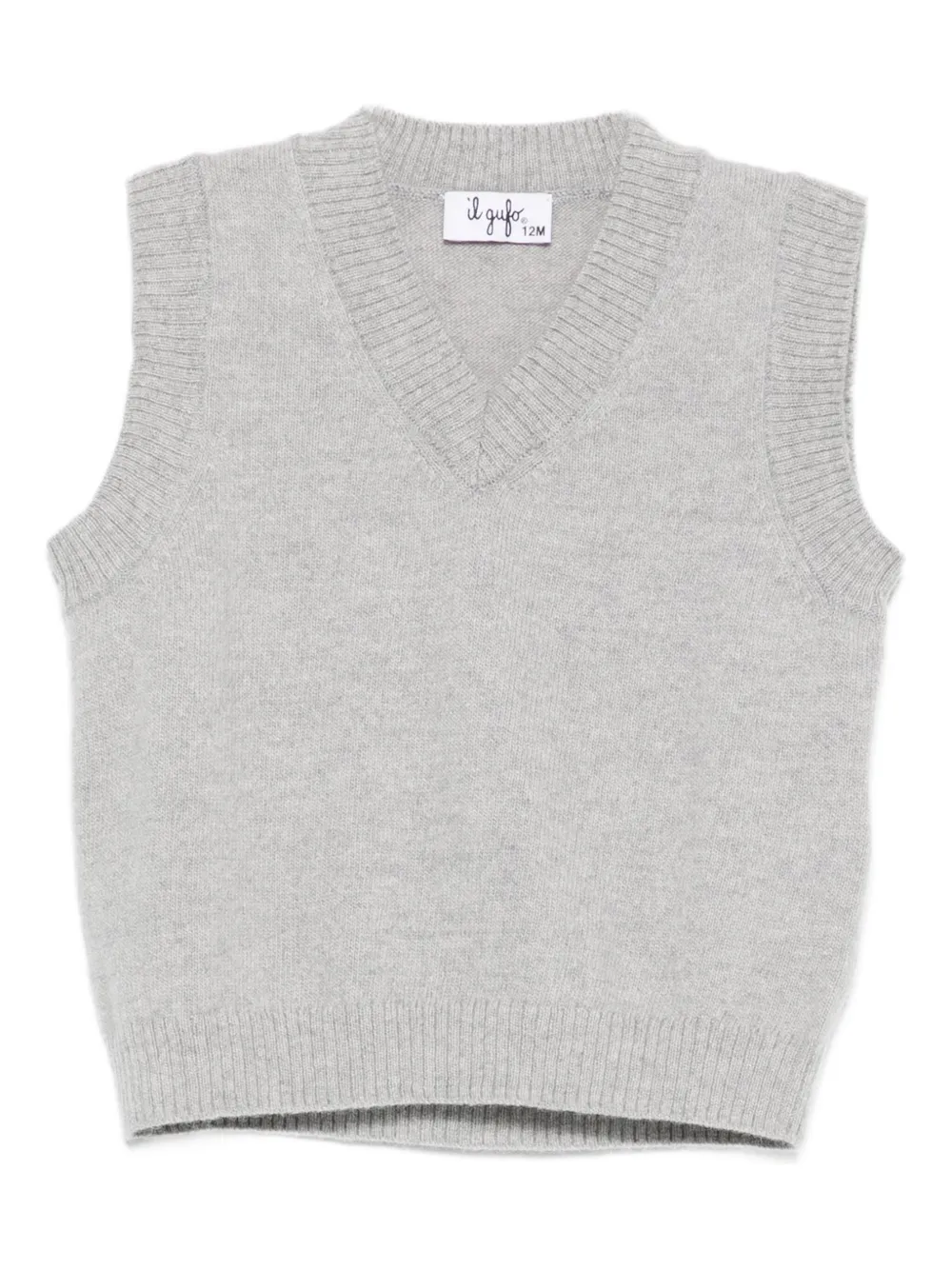 Il Gufo V-neck sleeveless sweater | Grey | Image 1