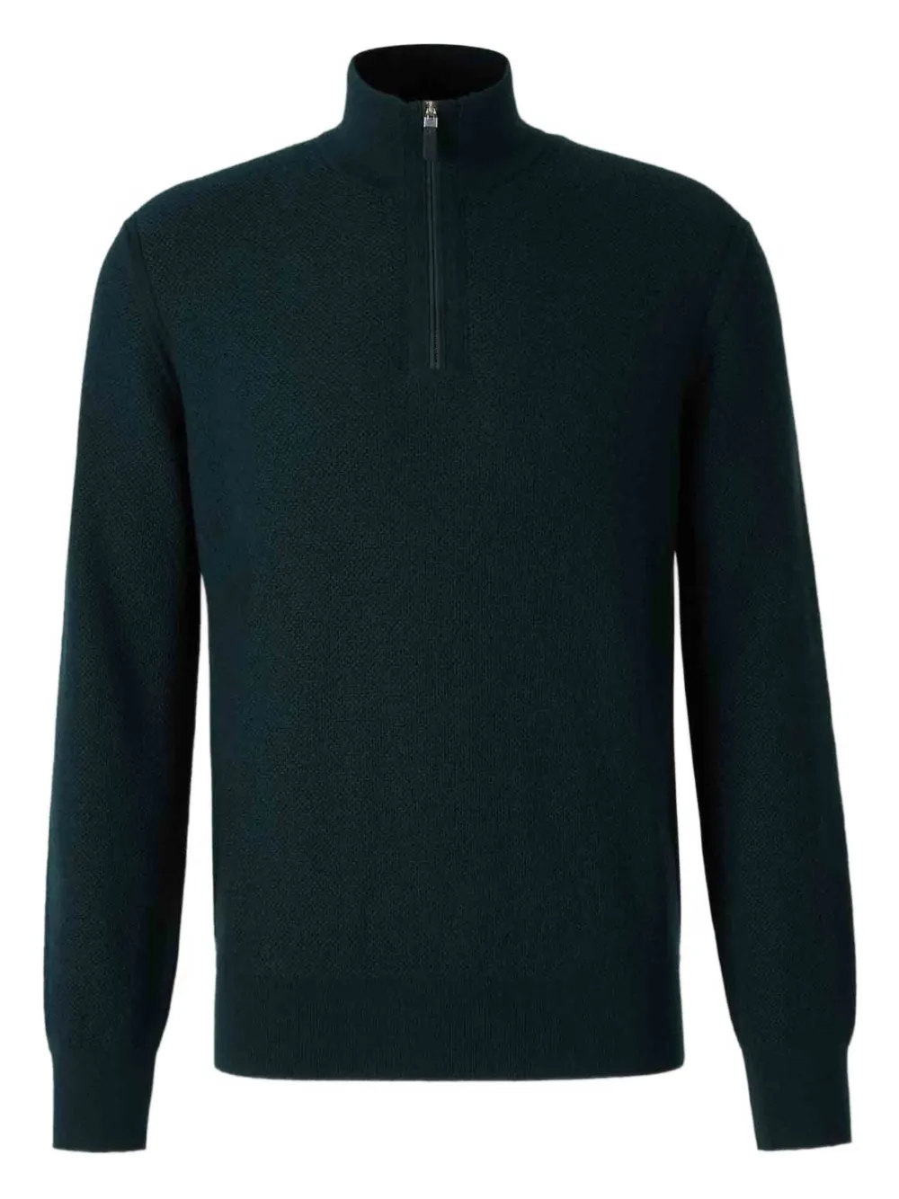 Zegna Wool Half-zip Sweater In Blue