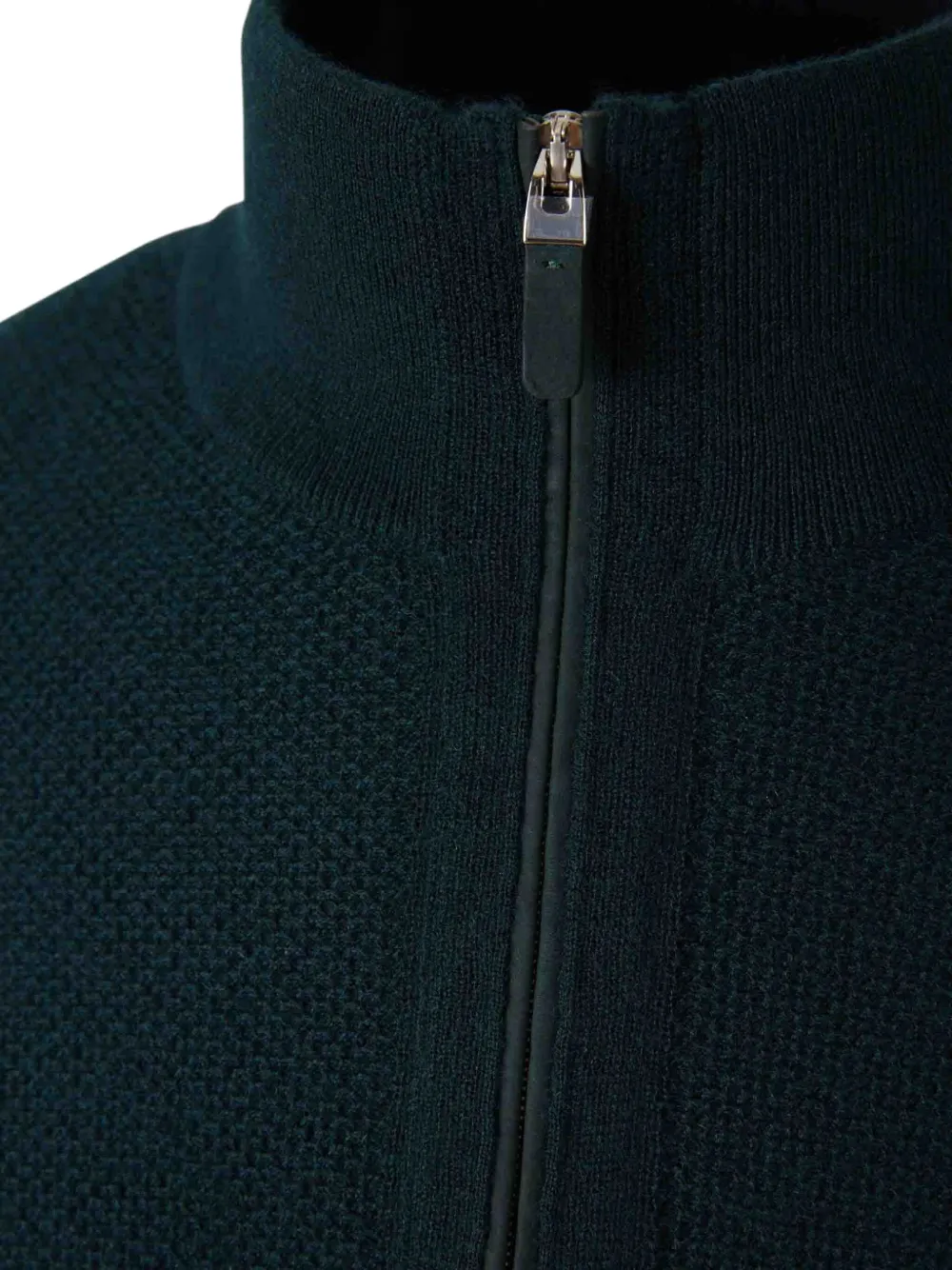 Zegna Wool Half-zip Sweater In Blue