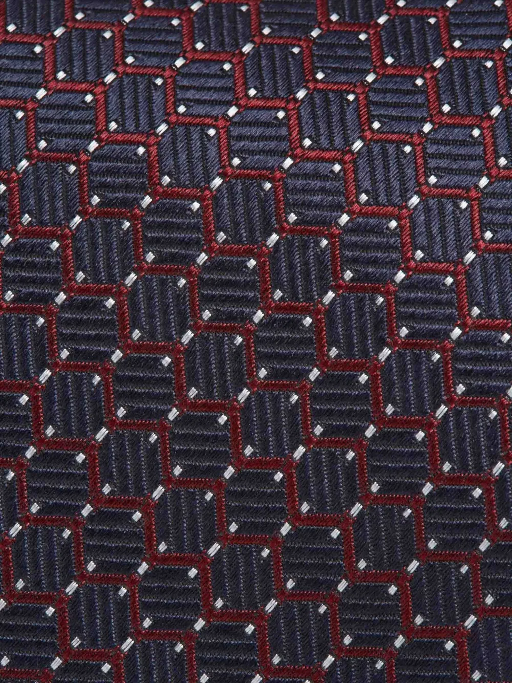 Zegna Geometric-pattern Tie In Brown