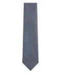 Zegna patterned silk tie - Blue