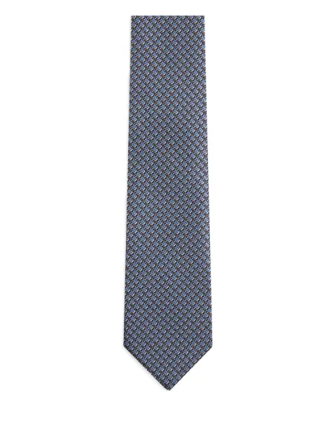 Zegna patterned silk tie