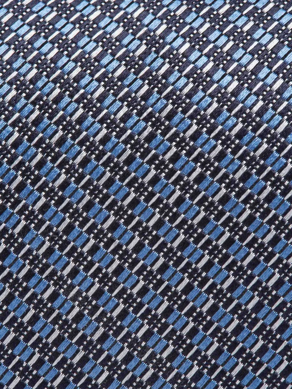 Zegna Patterned Silk Tie In Blue