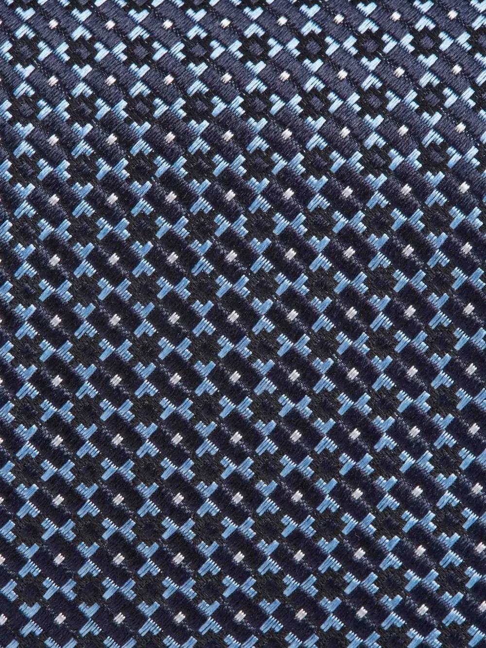 Zegna Patterned-jacquard Tie In Blue