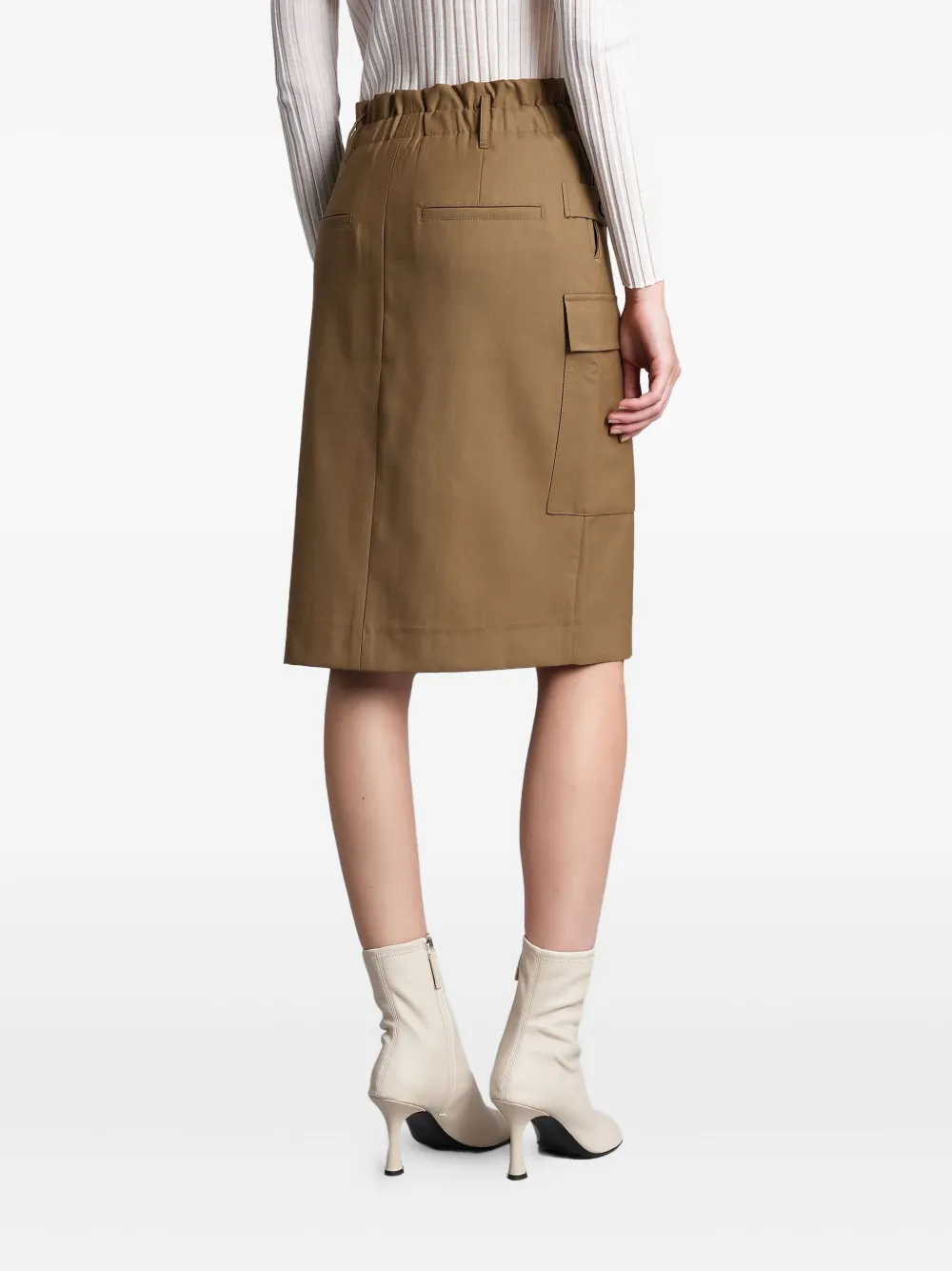 IRO Carrie midi-rok met zak Bruin