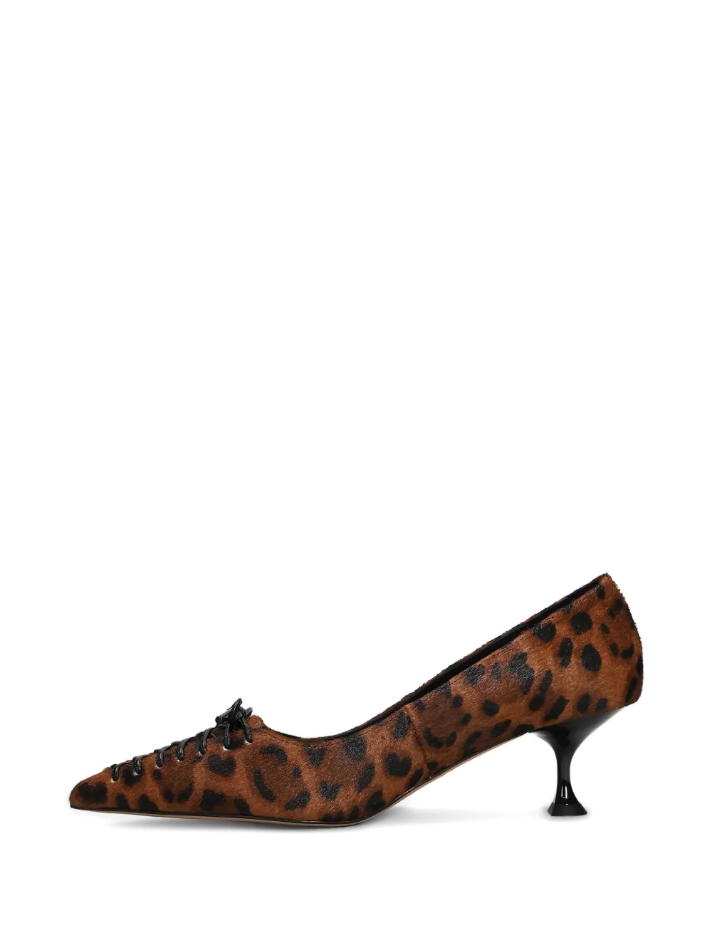 Lola Cruz 55 mm Navari pumps met veters Bruin
