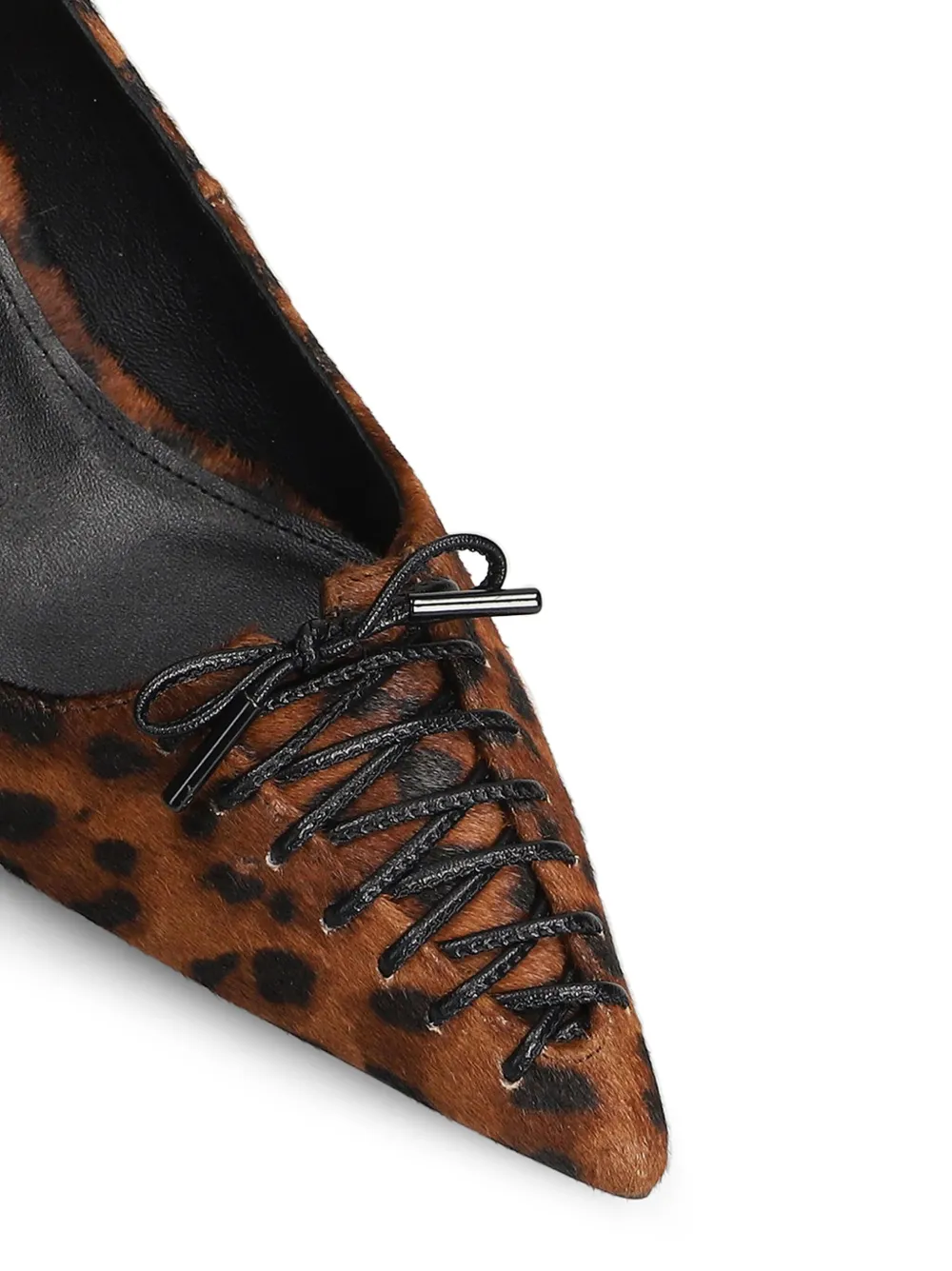 Lola Cruz 55 mm Navari pumps met veters Bruin