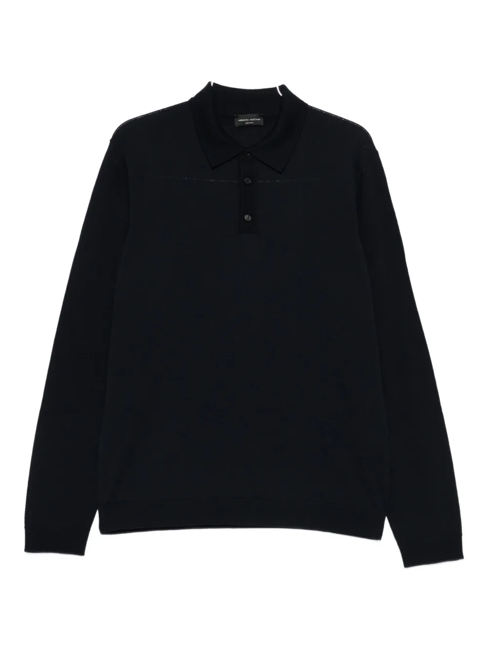 Roberto Collina button-up long-sleeve polo shirt | Blue | Image 1