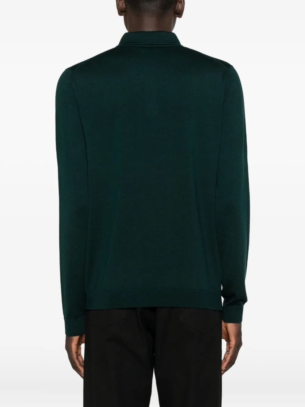 Roberto Collina Poloshirt met lange mouwen Groen