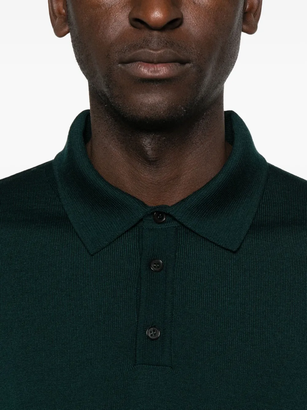 Roberto Collina Poloshirt met lange mouwen Groen