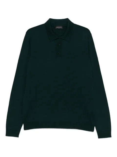 Roberto Collina playera tipo polo manga larga con botones