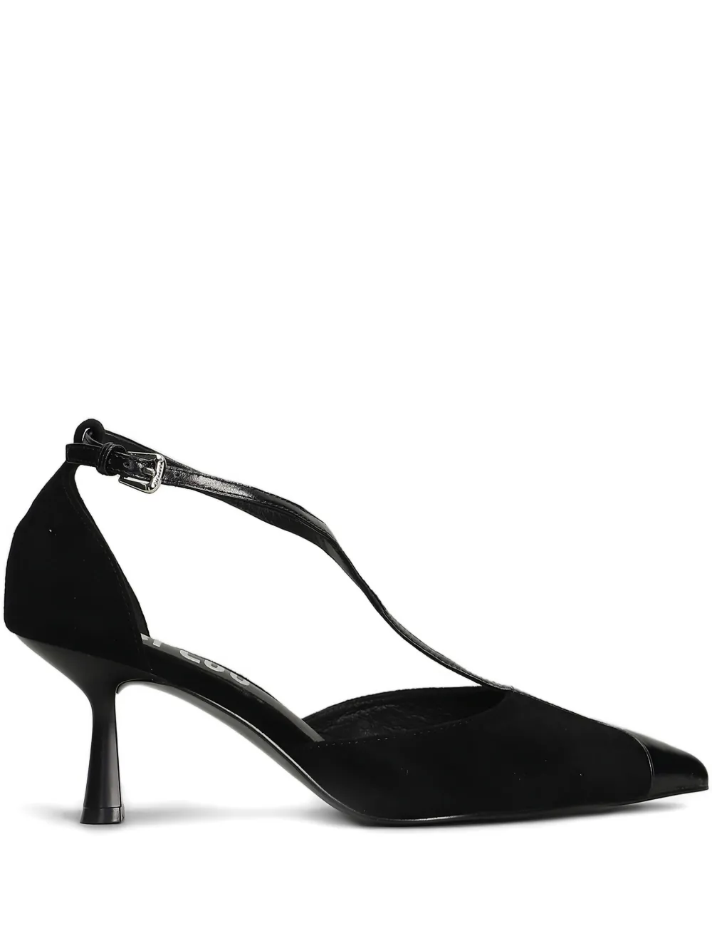 Bibi Lou Suède pumps met T-bandje Zwart