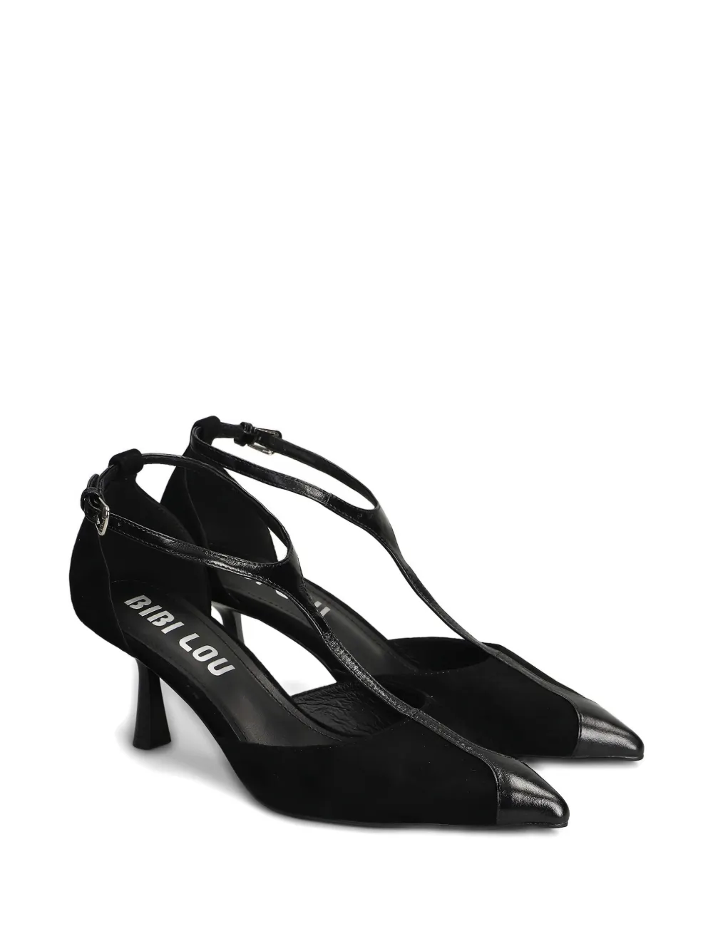 Bibi Lou Suède pumps met T-bandje Zwart