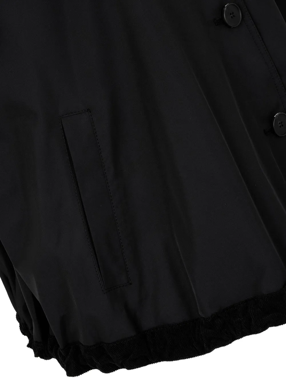 Studio Tomboy Corduroy-collar Bomber Jacket In Black