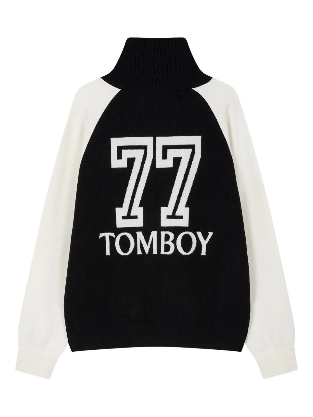 STUDIO TOMBOY Vest met rits en logo-jacquard Zwart
