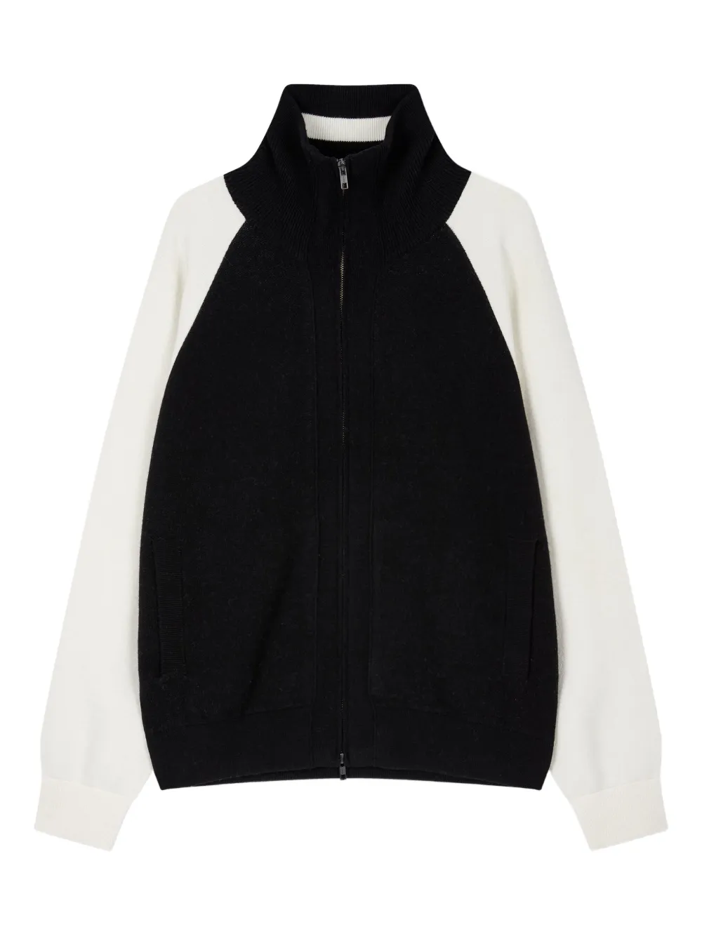 STUDIO TOMBOY logo-jacquard zip-up cardigan - Nero