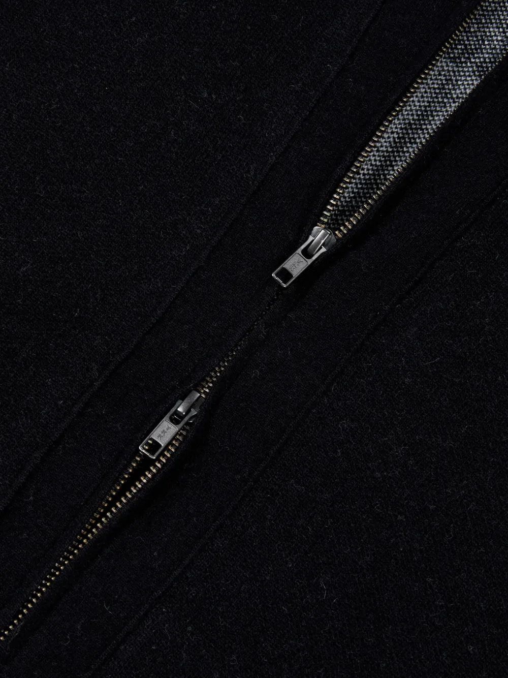 STUDIO TOMBOY Vest met rits en logo-jacquard Zwart