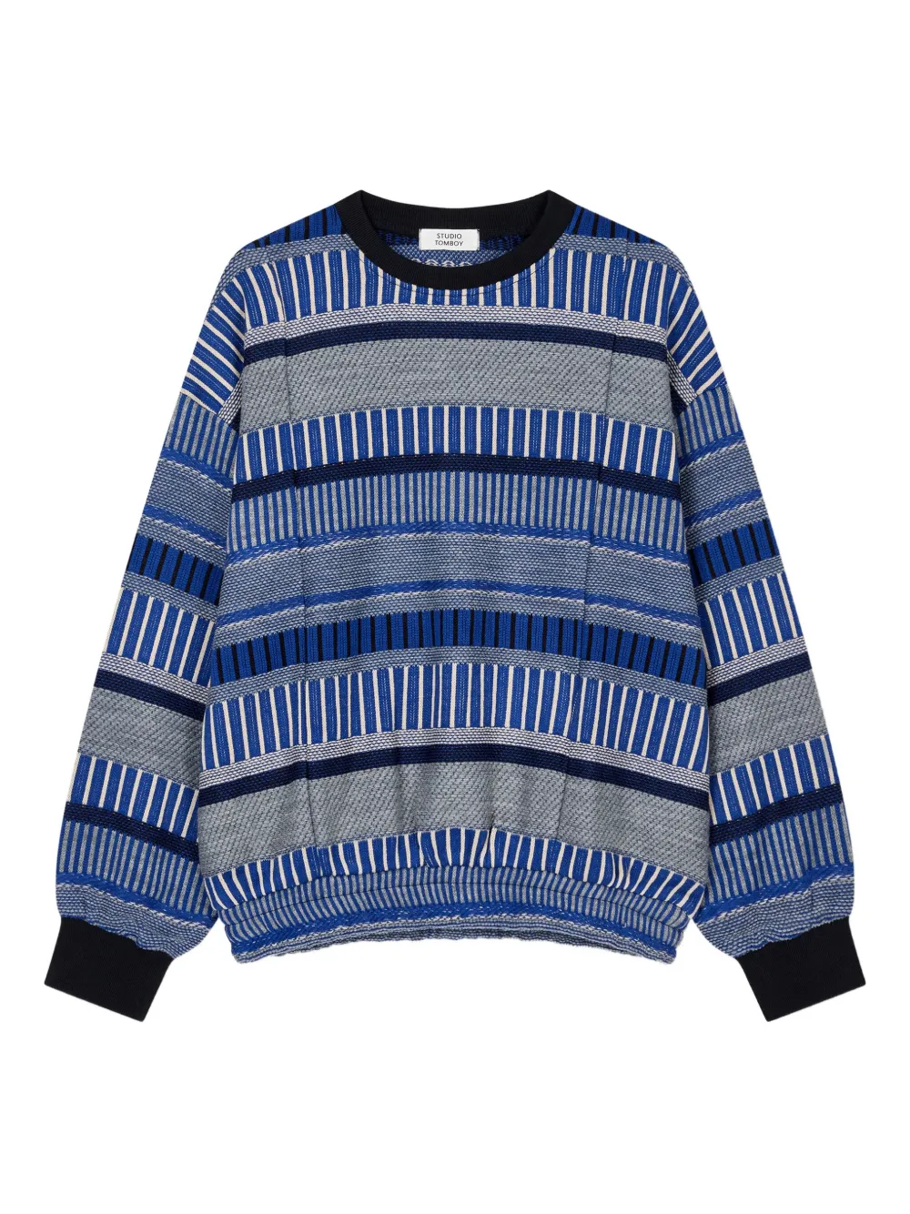 Studio Tomboy Patterned Sweatshirt In Blue