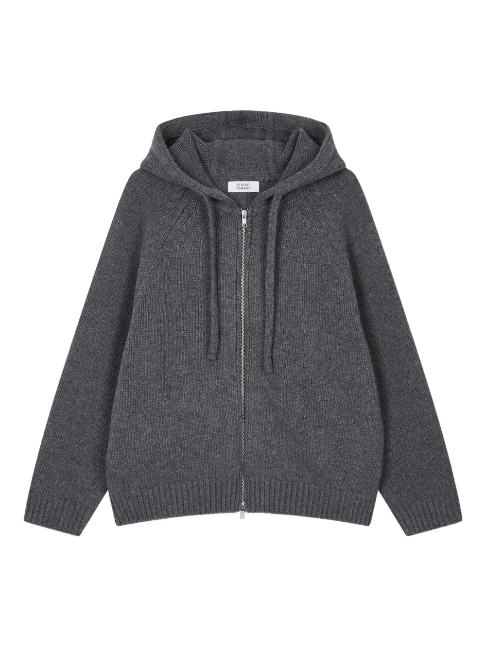 TOMBOY hooded zip-up sweater - Grey