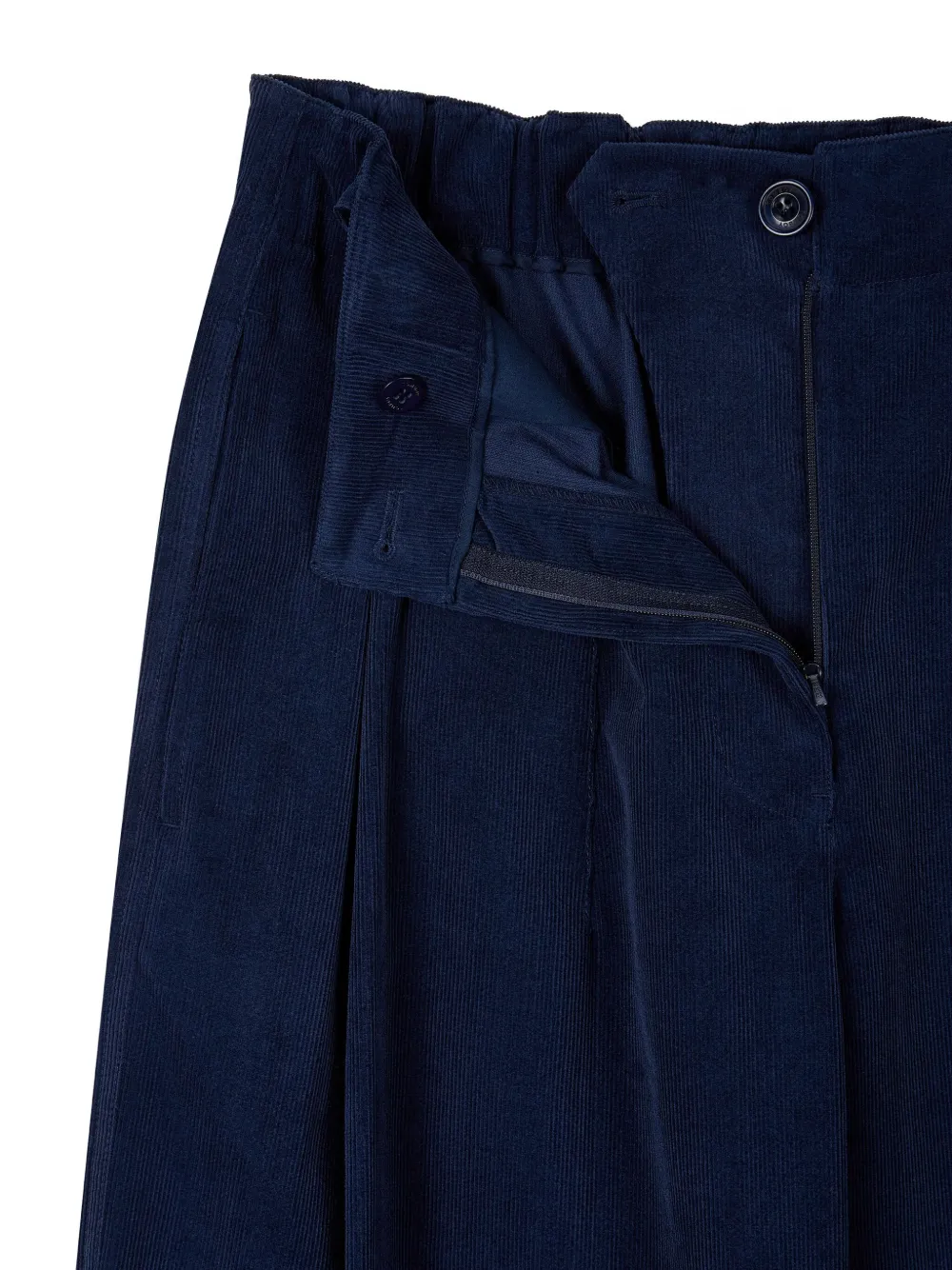 Studio Tomboy Banded-corduroy Trousers In Blue