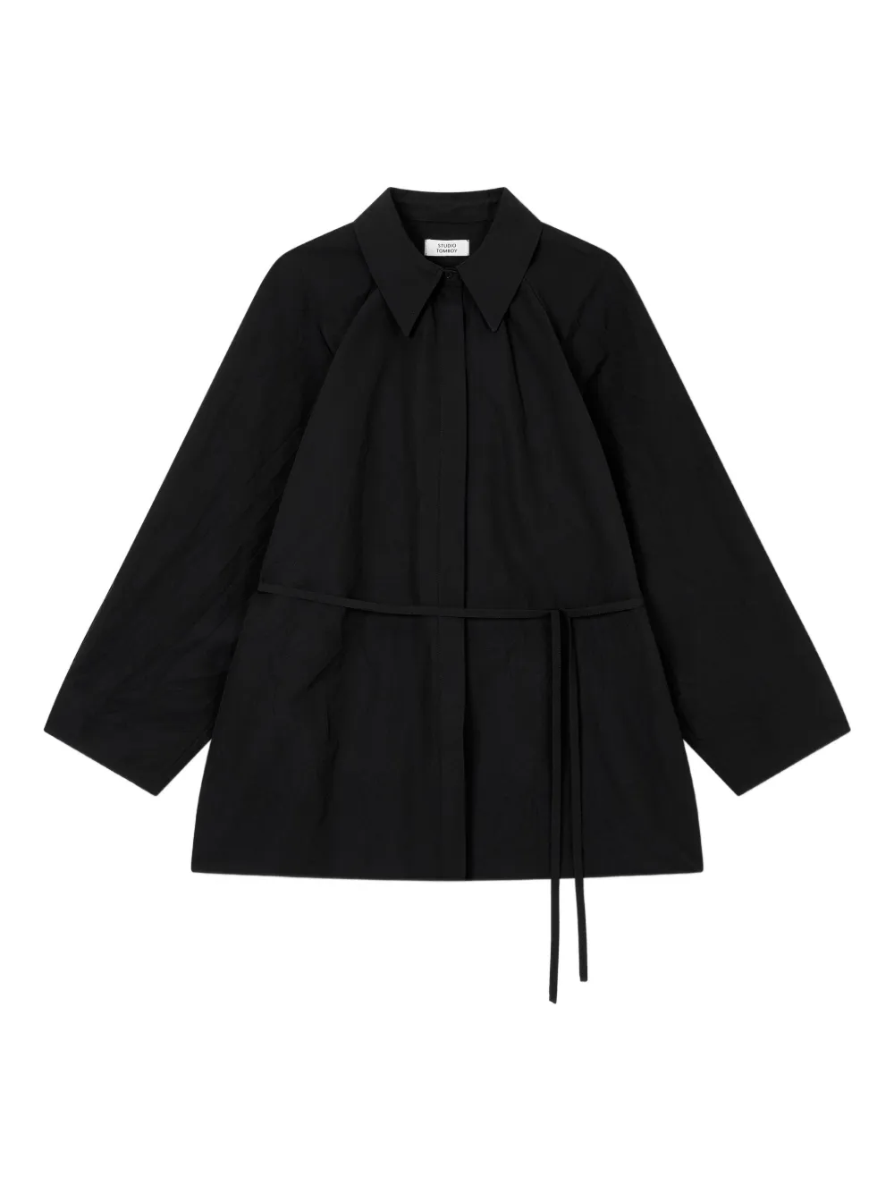 STUDIO TOMBOY camisa con cinturón | negro | Image 1