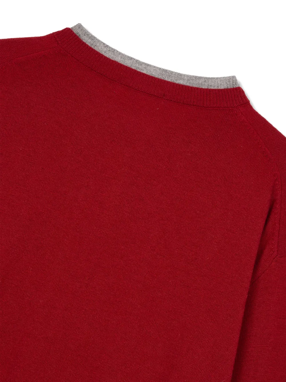 STUDIO TOMBOY Tweekleurig vest met geborduurd logo Rood