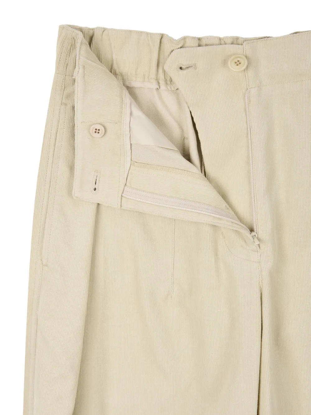Studio Tomboy Tapered Corduroy Trousers In Neutral