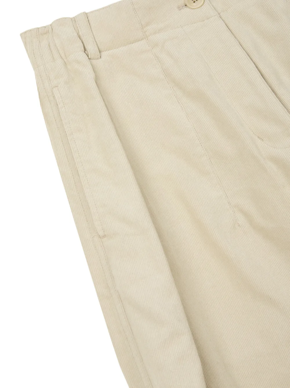 Studio Tomboy Tapered Corduroy Trousers In Neutral